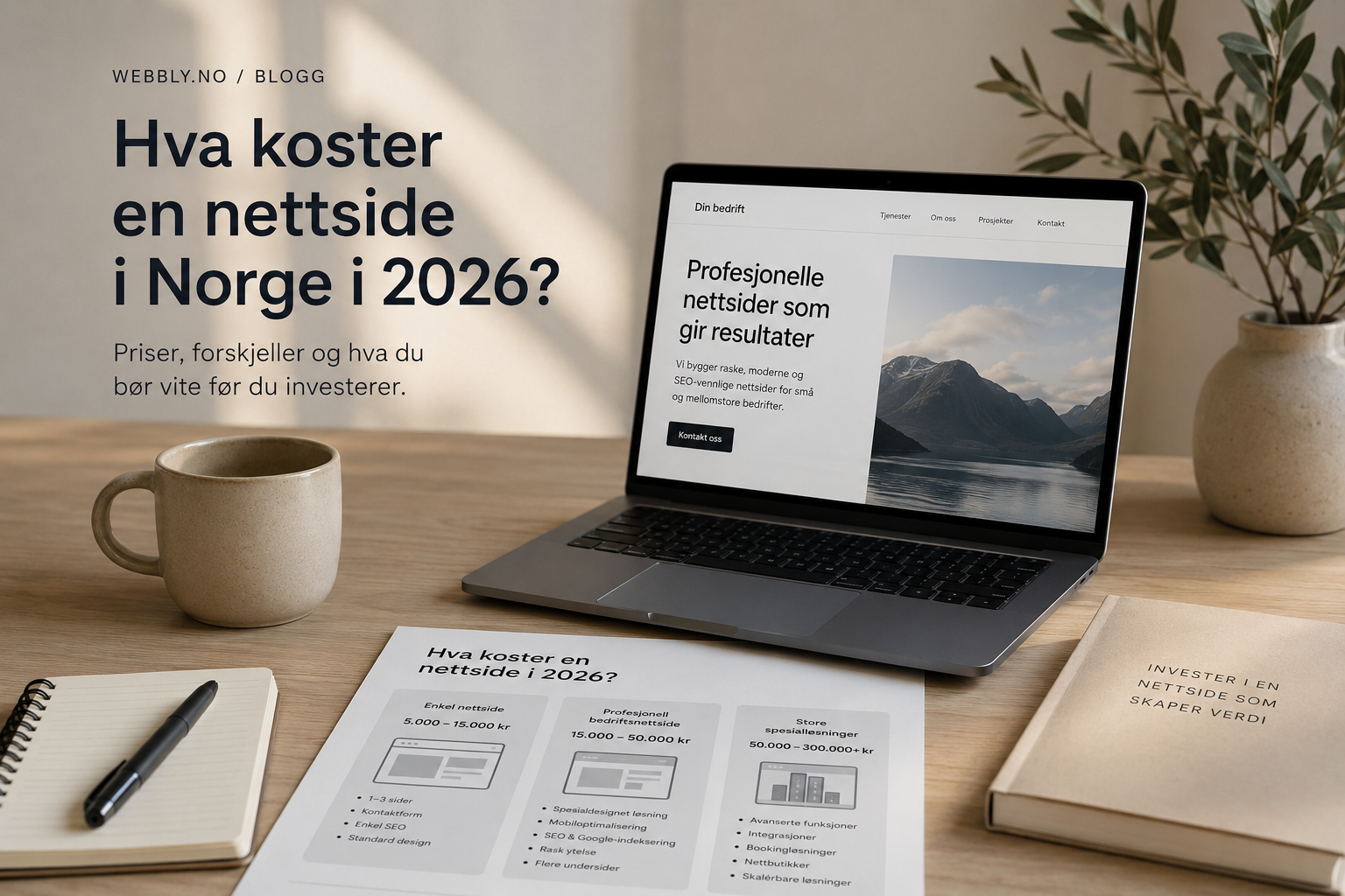 Hva koster en nettside i Norge i 2026?